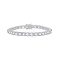 LUX GEM Sterling Silver 15 carats Tennis Bracelet