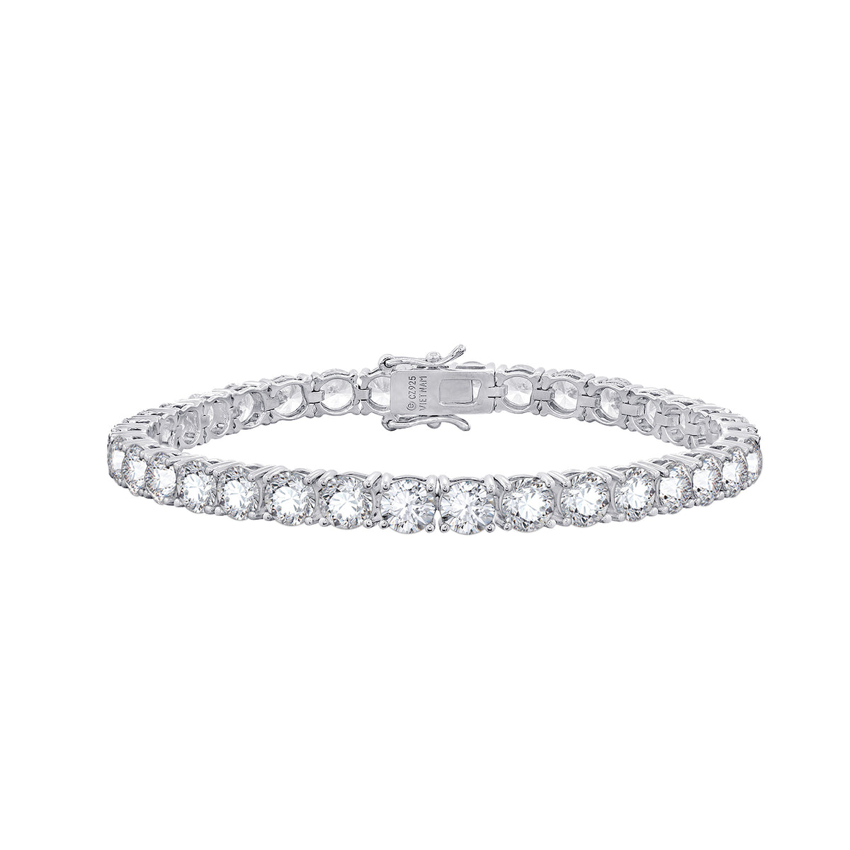 LUX GEM Sterling Silver 15 carats Tennis Bracelet