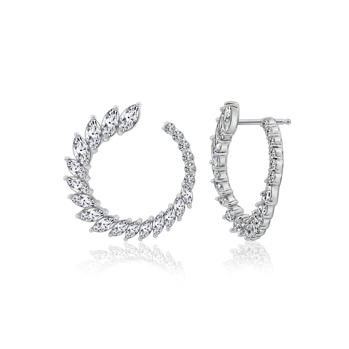 LUX GEM Sterling Silver Open Circle Earrings