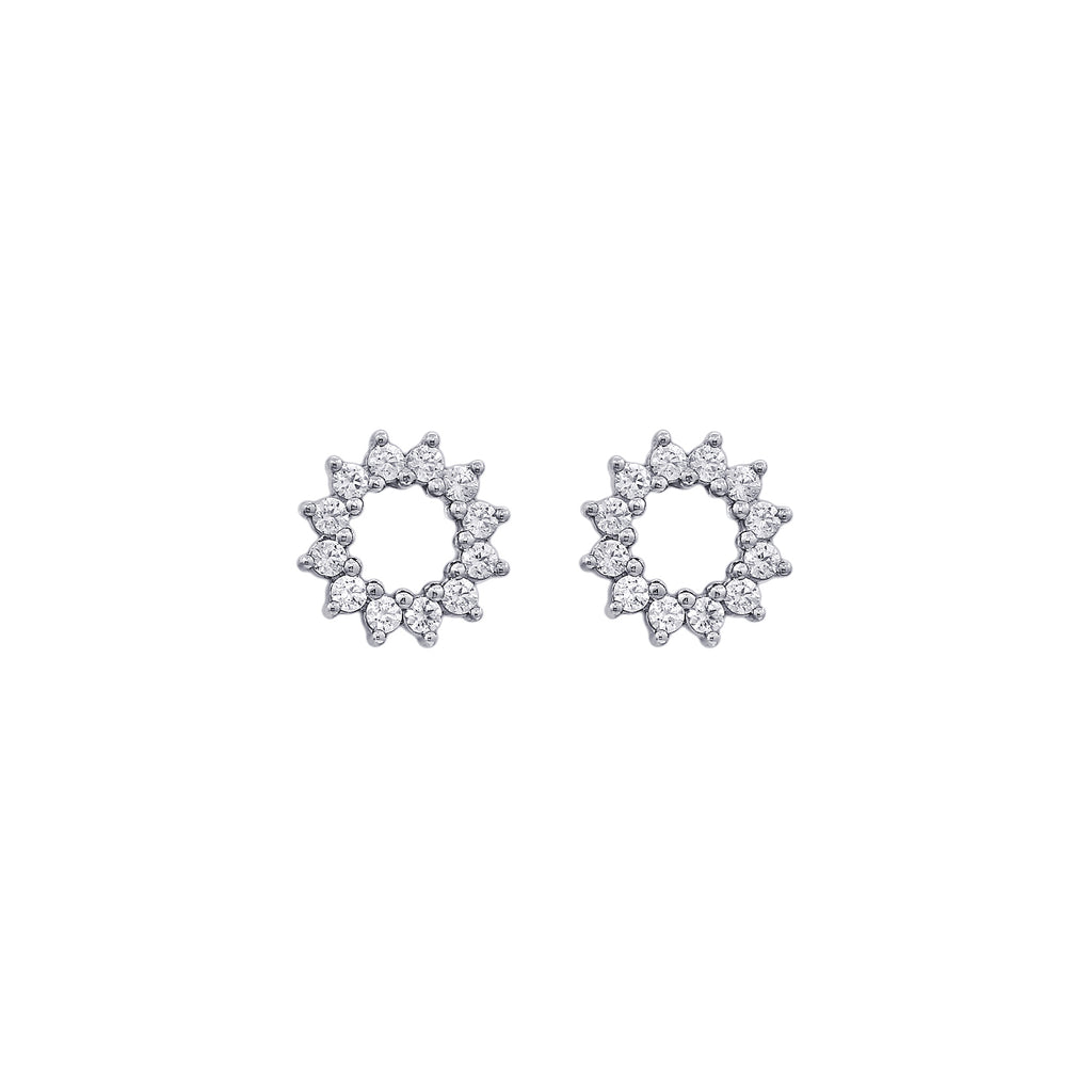 LUX GEM Sterling Silver Open Small Circle Earrings