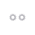 LUX GEM Sterling Silver Open Small Circle Earrings