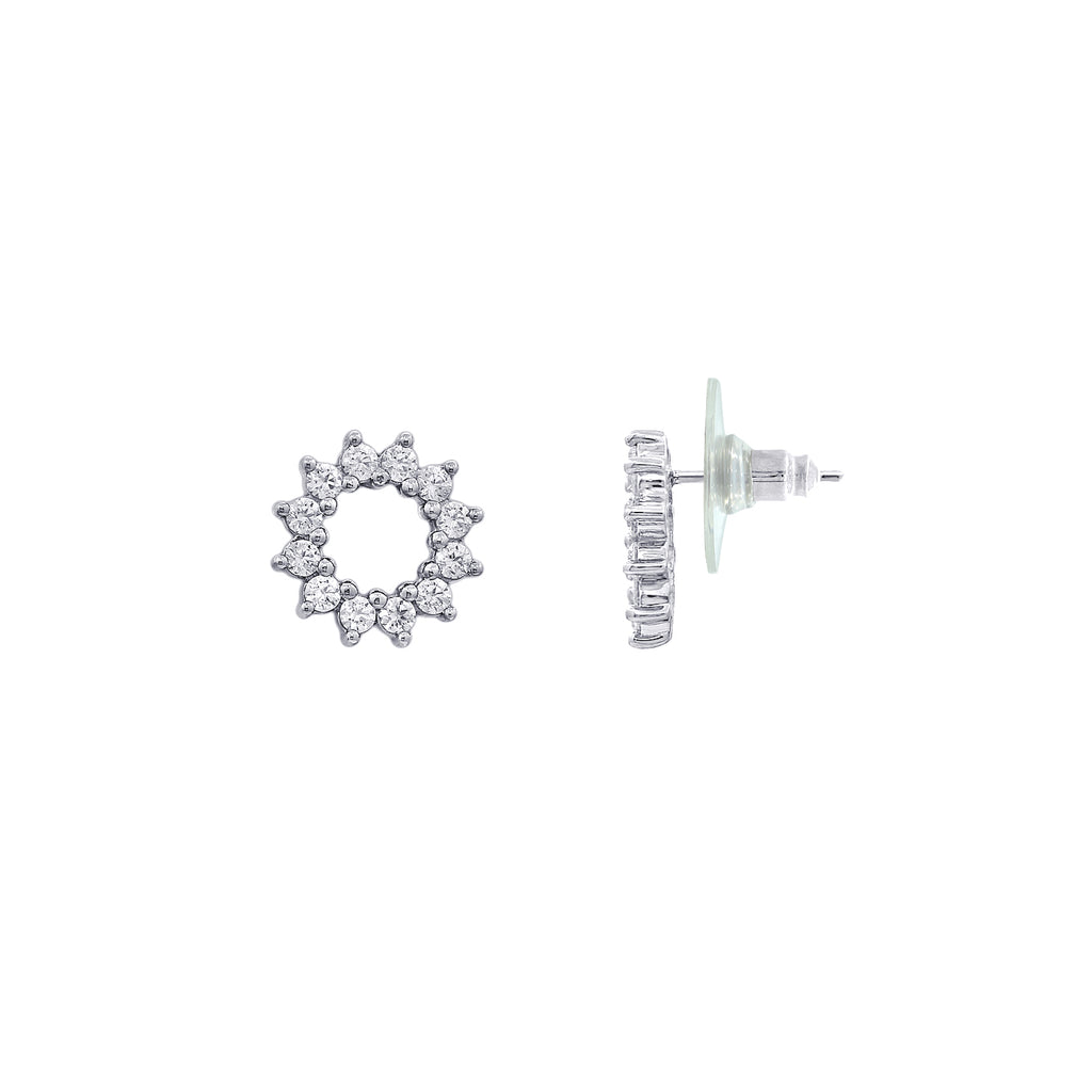 LUX GEM Sterling Silver Open Small Circle Earrings