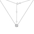 LUX GEM Sterling Silver Solitaire Pendant Necklace