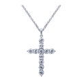 LUX GEM Sterling Silver Cross Necklace