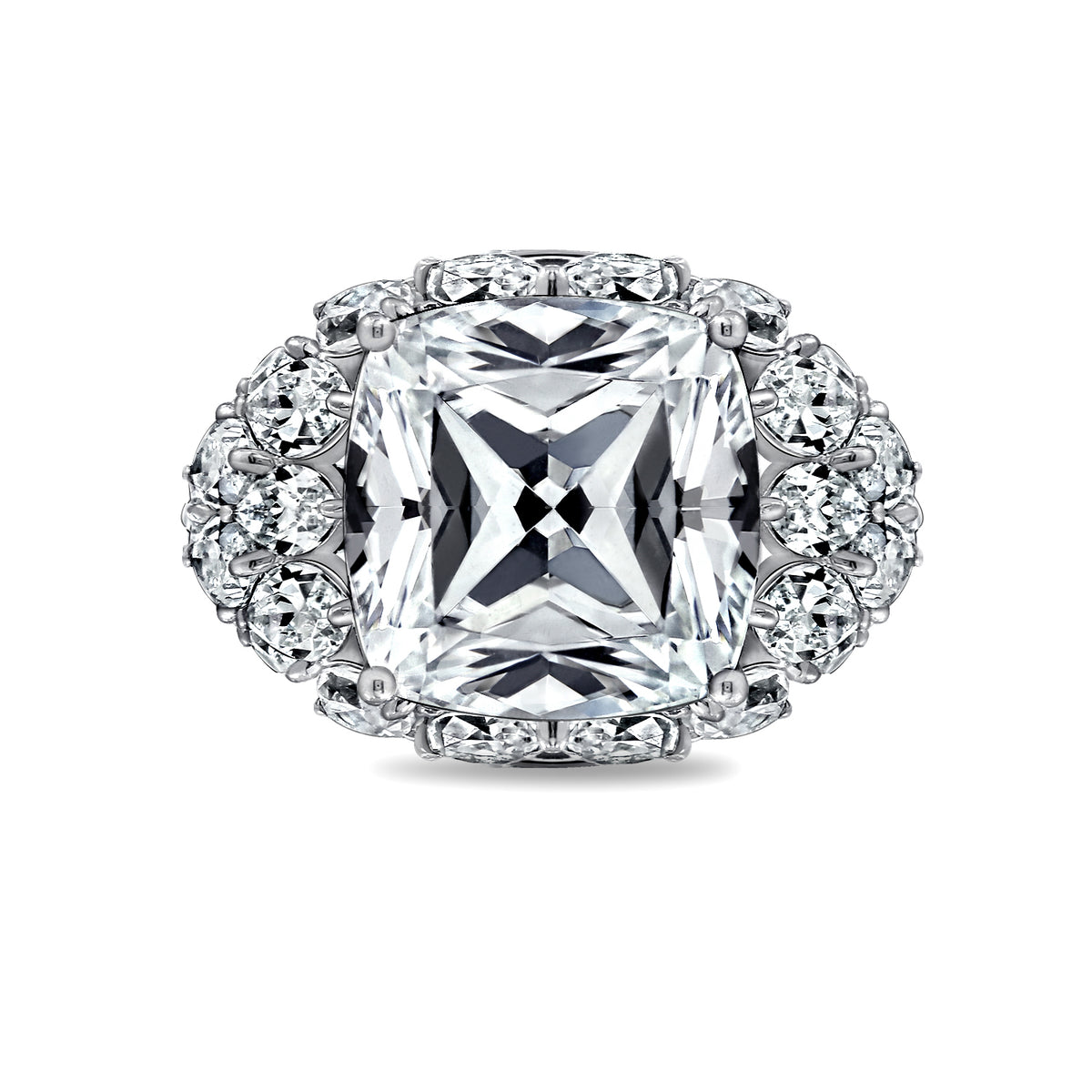 LUX GEM Sterling Silver Cocktail Dome Ring