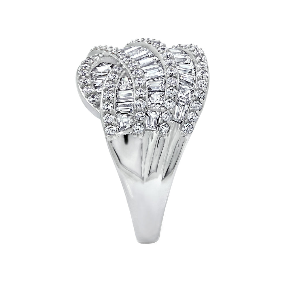 LUX GEM Sterling Silver Intertwined Ring