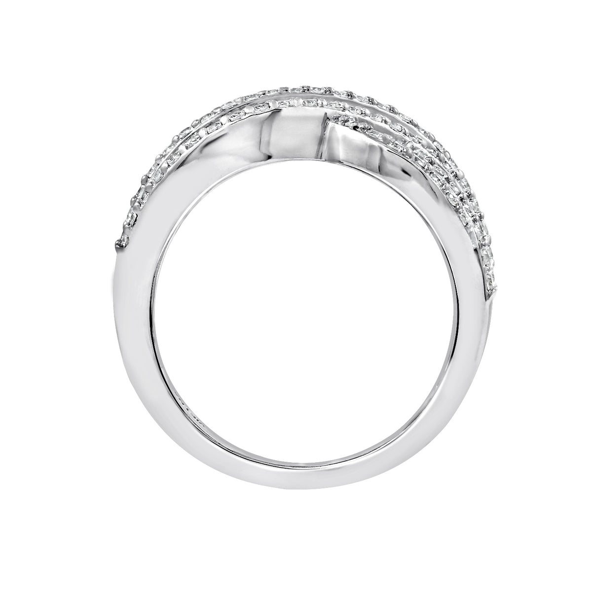 LUX GEM Sterling Silver Intertwined Ring