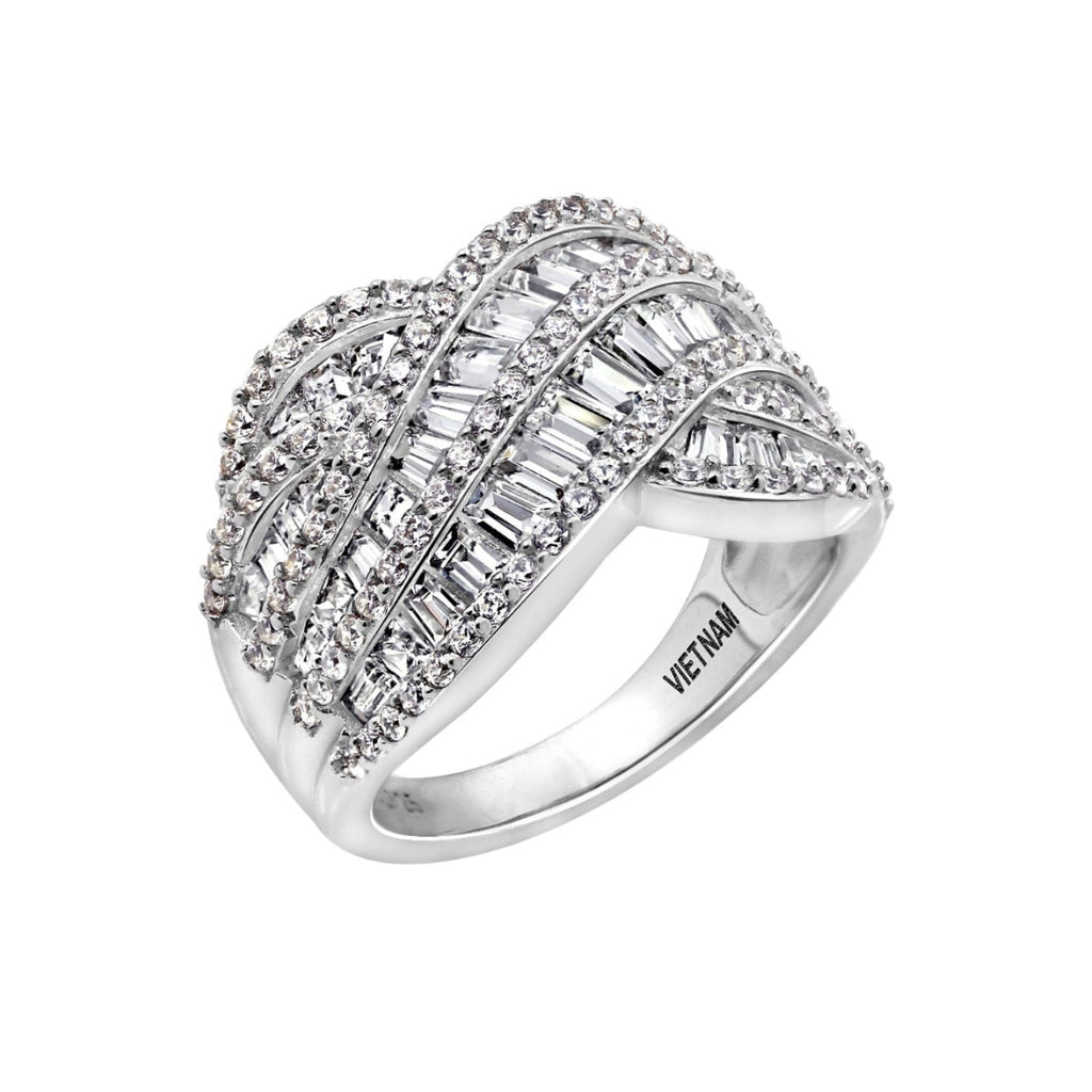 LUX GEM Sterling Silver Intertwined Ring