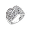 LUX GEM Sterling Silver Intertwined Ring