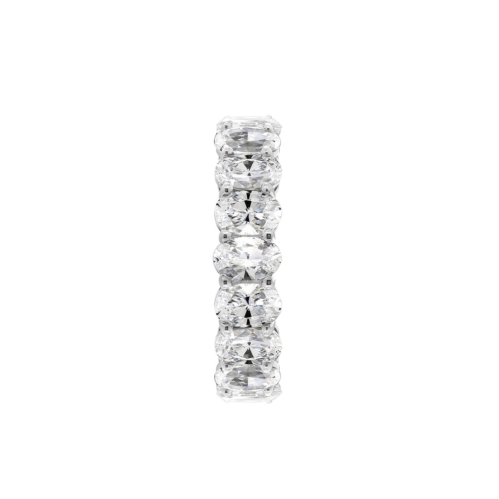 LUX GEM Sterling Silver Oval Eternity Ring