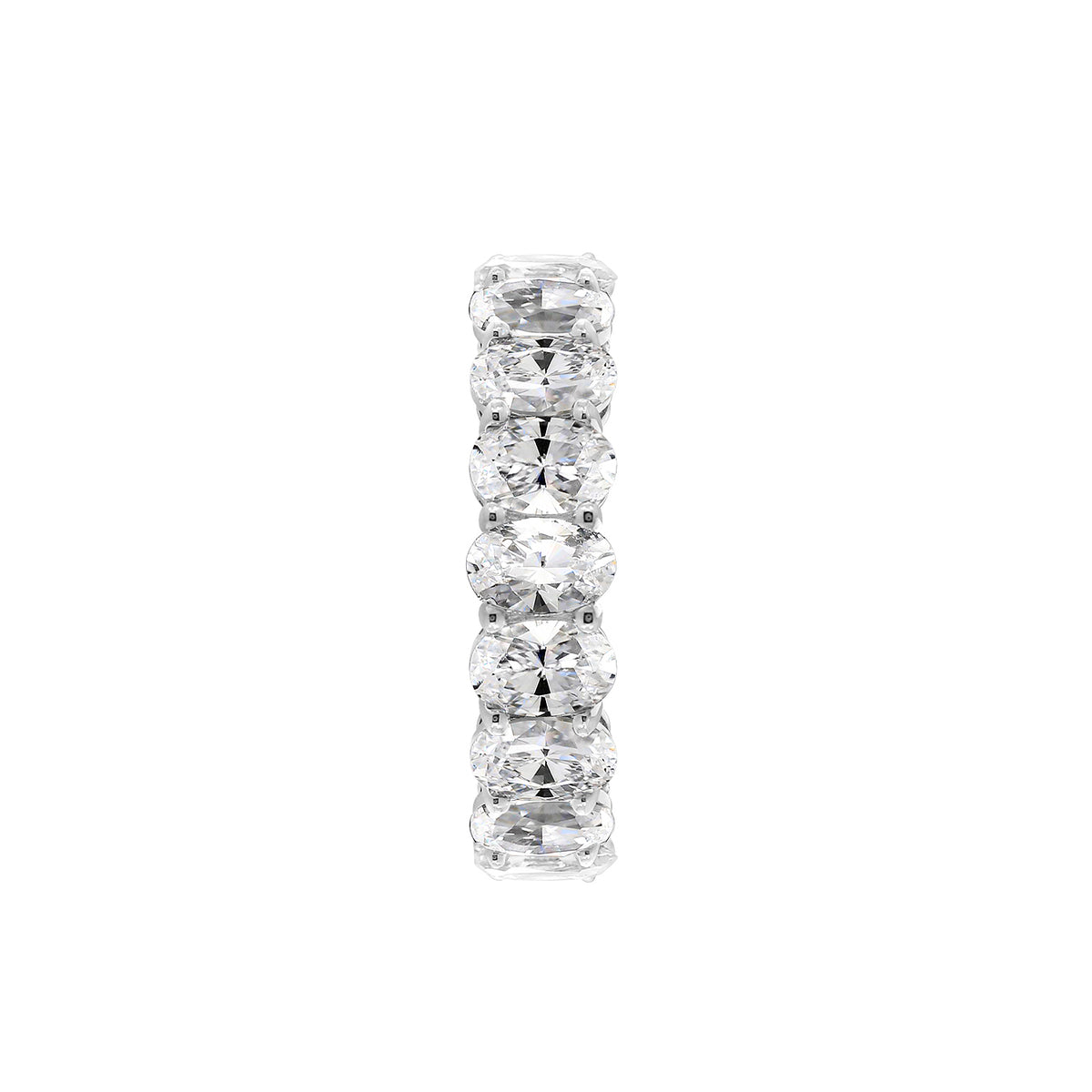 LUX GEM Sterling Silver Oval Eternity Ring