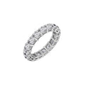 LUX GEM Sterling Silver Cushion-cut Eternity Ring