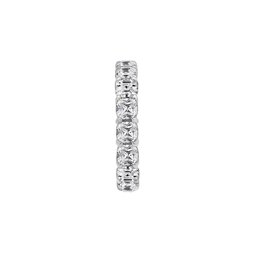 LUX GEM Sterling Silver Cushion-cut Eternity Ring